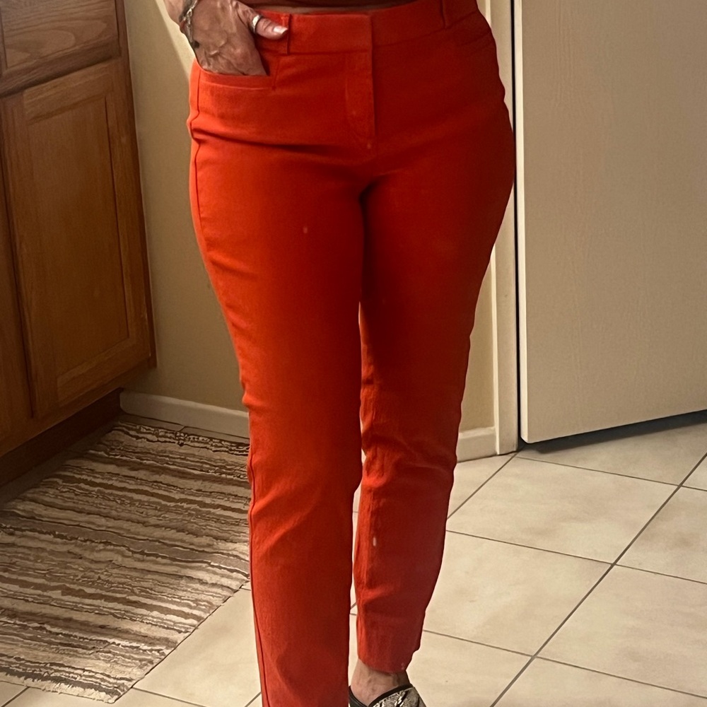 Banana Republic Sloan Women's Slim Straight Orange Pants